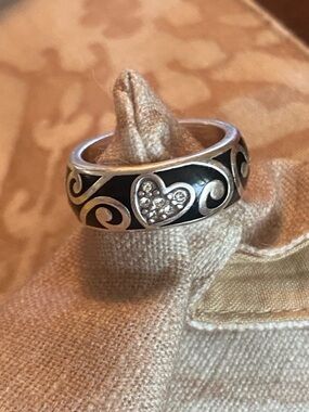 🩷❣️Brighton Silver Heart & Scroll Ring!❣️🩷